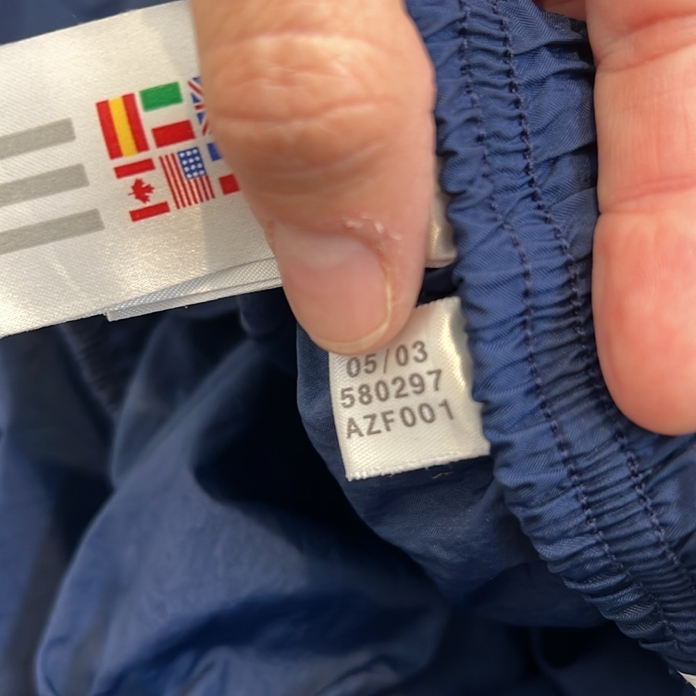 Adidas men’s Y2K Blue Jogger track pants with White Stripes size large. - Picture 10 of 12